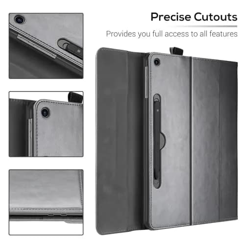 ProCase Premium PU Leather Folio Stand Case for Surface Pro 12" (2025 Release), Grey | Wireless Pen Charging & Multi-Angle Stand thumbnail 5