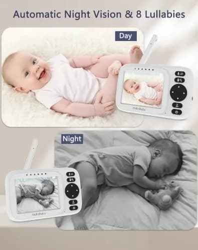 HelloBaby HB2438plus Video Baby Monitor with 3.2" Screen & 1 Camera | No WiFi, 1000ft Range, 2-Way Talk thumbnail 4