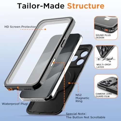 AICase Magnetic iPhone 17 Pro Case Waterproof Magsafe 6.3" | Shockproof & Dustproof thumbnail 2