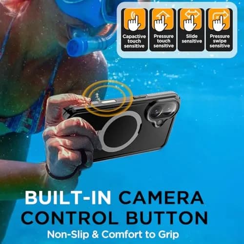 AICase Magnetic for iPhone 17 Case Waterproof Magsafe 6.3'' | IP68 Underwater Shockproof with Ring Stand thumbnail 6