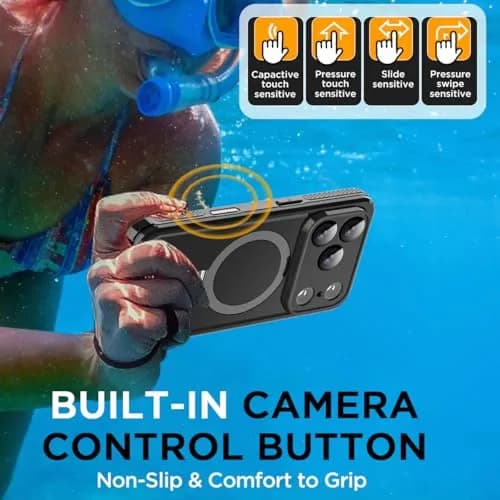 AICase Waterproof Magnetic Case for iPhone 17 Pro Max 6.9" (2025) with Kickstand & Screen Protector | IP68 Underwater Protection thumbnail 2