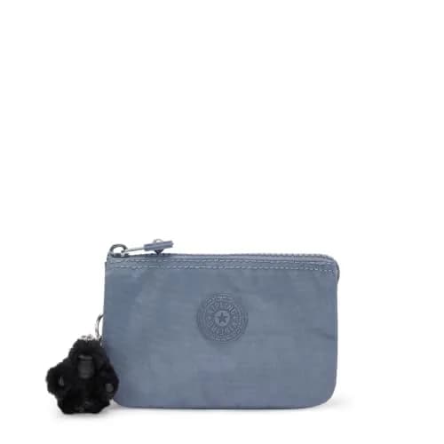 Kipling Creativity Small Pouch Blue Stone | Compact ID & Card Holder with Dual Zip Compartments thumbnail 1