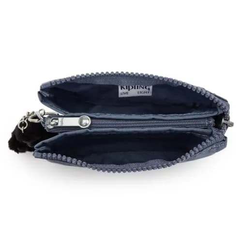 Kipling Creativity Small Pouch Blue Stone | Compact ID & Card Holder with Dual Zip Compartments thumbnail 3