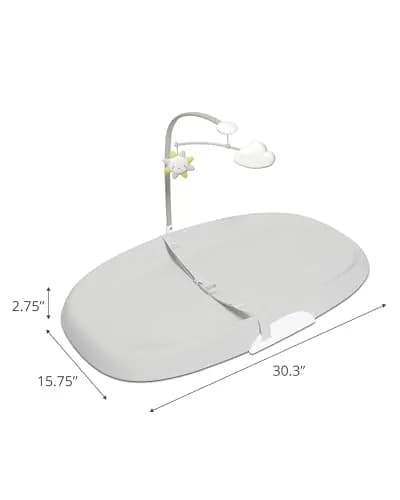 Skip Hop Baby Changing Pad Nursery Style Wipe-Clean Contoured with Cushioned Foam, Non-Skid Base, Built-in Safety Belt & Tuck-Away Toy Bar Fits Standard Changing Tables, Grey | Supportive & Easy to Clean thumbnail 5