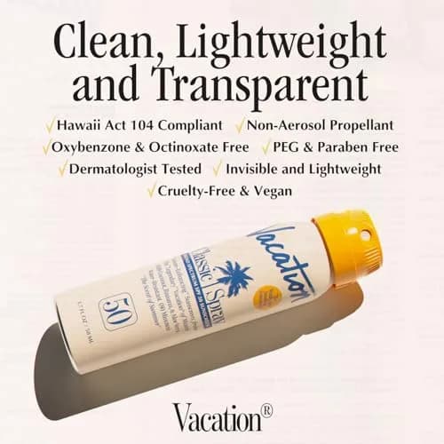 Vacation Mini Classic SPF 50 Sunscreen Spray 10.2 fl oz (300 ml) | Water Resistant 80 Min, Broad Spectrum, Octinoxate-Free thumbnail 6