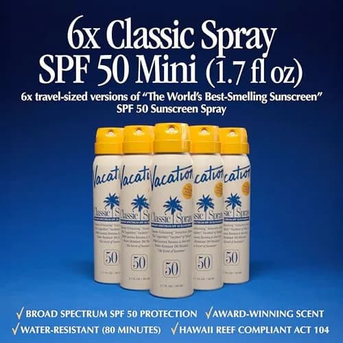 Vacation Mini Classic SPF 50 Sunscreen Spray 10.2 fl oz (300 ml) | Water Resistant 80 Min, Broad Spectrum, Octinoxate-Free thumbnail 2