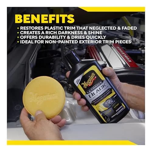 Meguiar's Ultimate Black Plastic Restorer 16 Oz | Deep UV Protection, Long-Lasting Gloss, Fast-Drying thumbnail 8