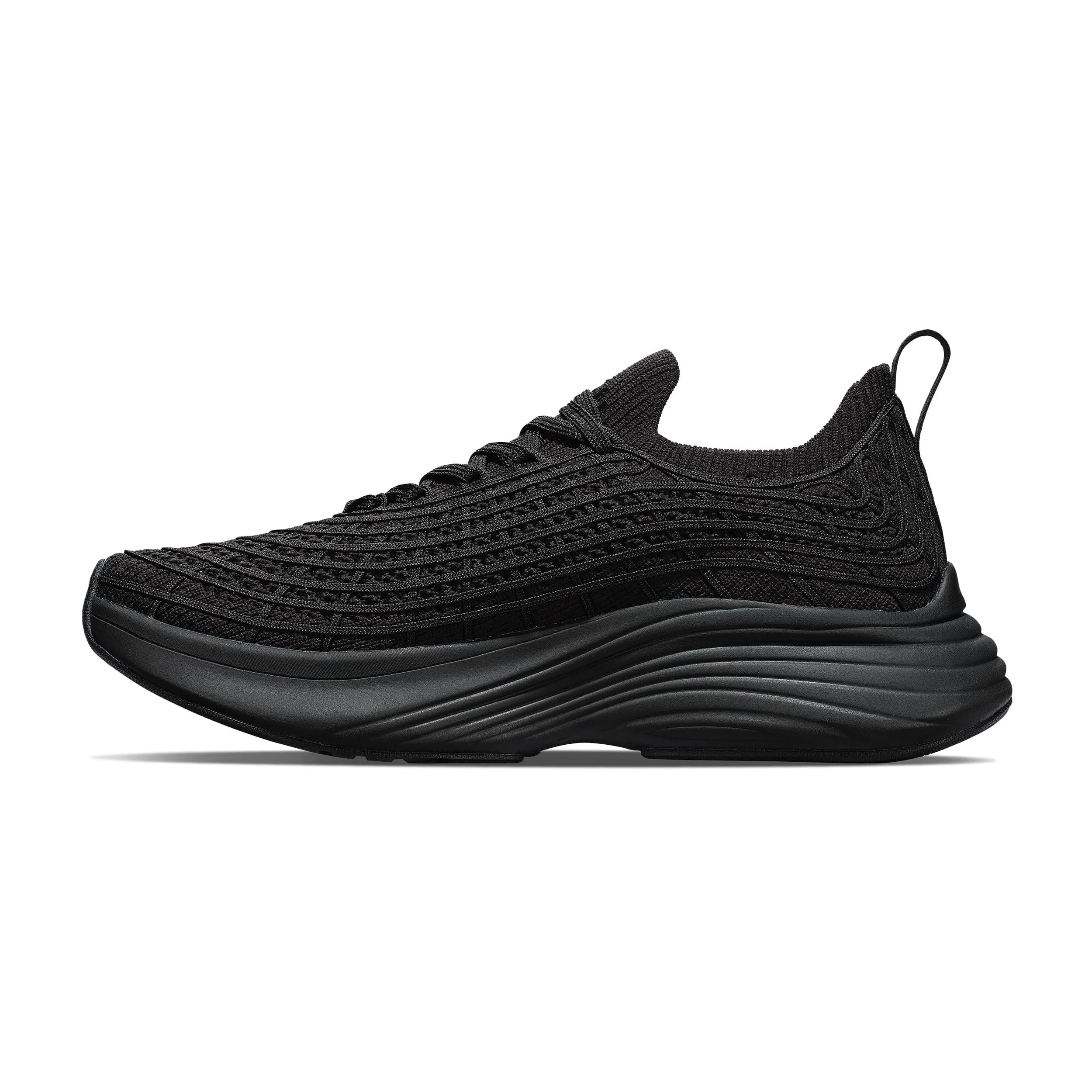 APL Techloom Zipline Running Shoe 10 Medium | Lightweight Breathable Support for Men — Black/Black/Black 1 / 10