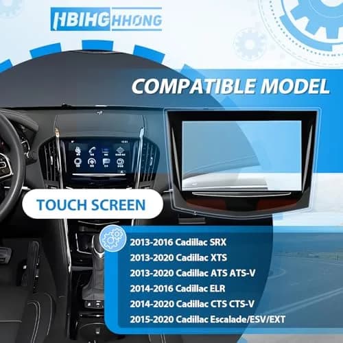 HBIHGHHONG Cadillac ATS SRX XTS CTS Escalade CUE Touch Screen Replacement Display Glass | High-Definition Fit (70-120 chars) thumbnail 2