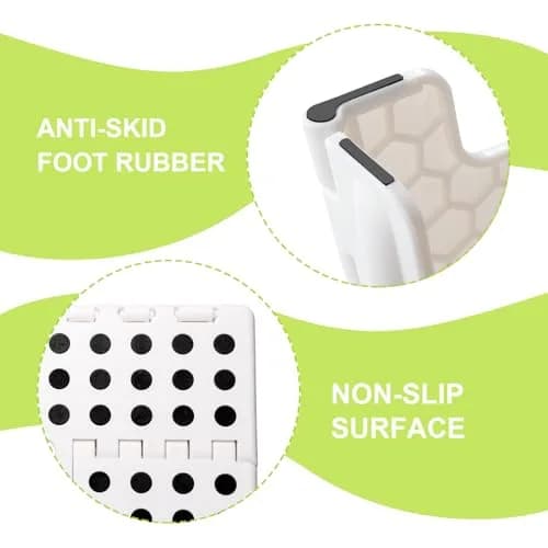 Delxo Folding Step Stool 9 inch (22.86 cm) | Extra Wide 15-inch Platform for Kids & Adults, 300 Lbs Capacity thumbnail 7
