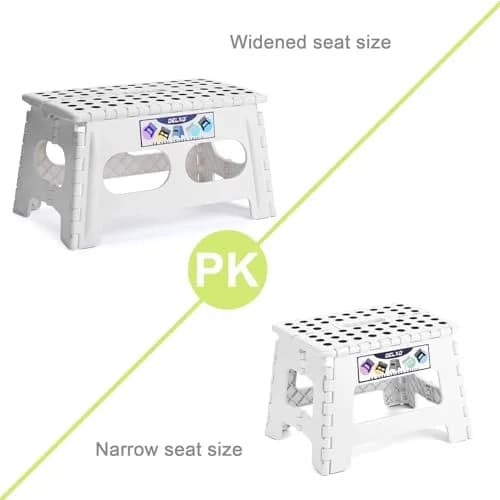 Delxo Folding Step Stool 9 inch (22.86 cm) | Extra Wide 15-inch Platform for Kids & Adults, 300 Lbs Capacity thumbnail 8