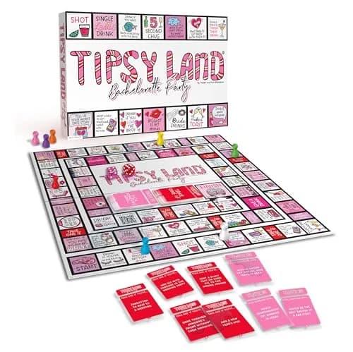 TIPSY LAND Bachelorette Edition | Adult Party Board Game for Groups 3-8 Players thumbnail 1