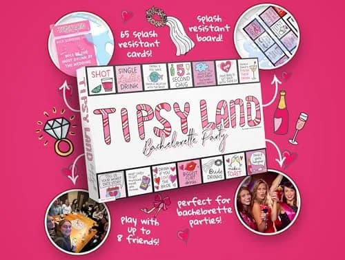 TIPSY LAND Bachelorette Edition | Adult Party Board Game for Groups 3-8 Players thumbnail 2