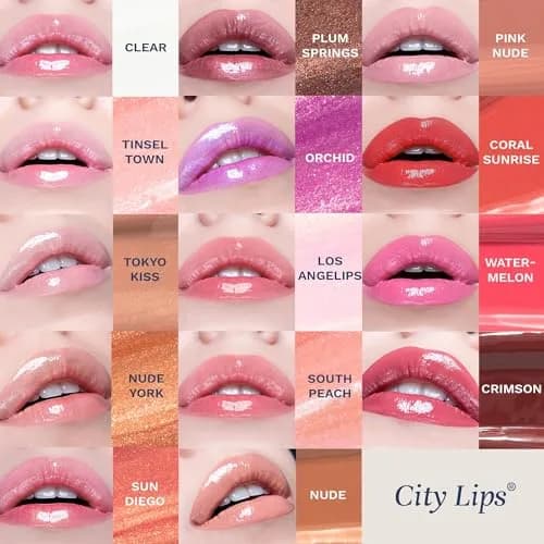 City Beauty City Lips Clear Plumping Lip Gloss 0.48 Fl Oz | Hyaluronic Acid & Peptides thumbnail 9