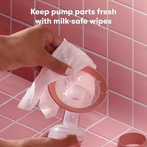 Frida Mom Breast Pump Wipes, Multi-Surface Cleaner, Travel Essentials, 40ct | Food-Grade, Gentle & Travel-Friendly thumbnail 2