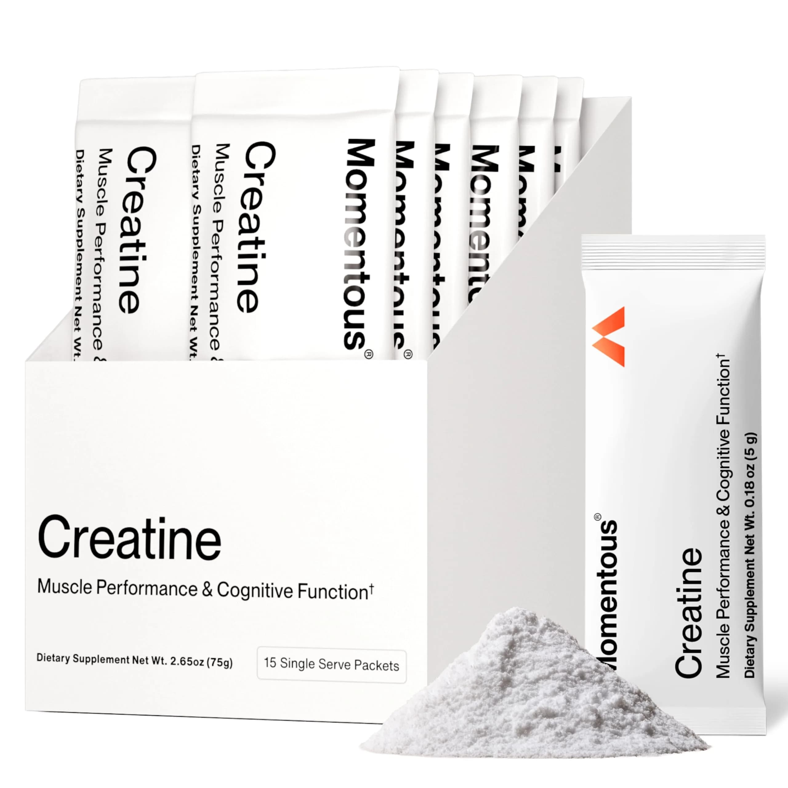 Momentous Creatine Monohydrate Powder 5g per Serving, Unflavored | NSF Certified for Sport - main product image
