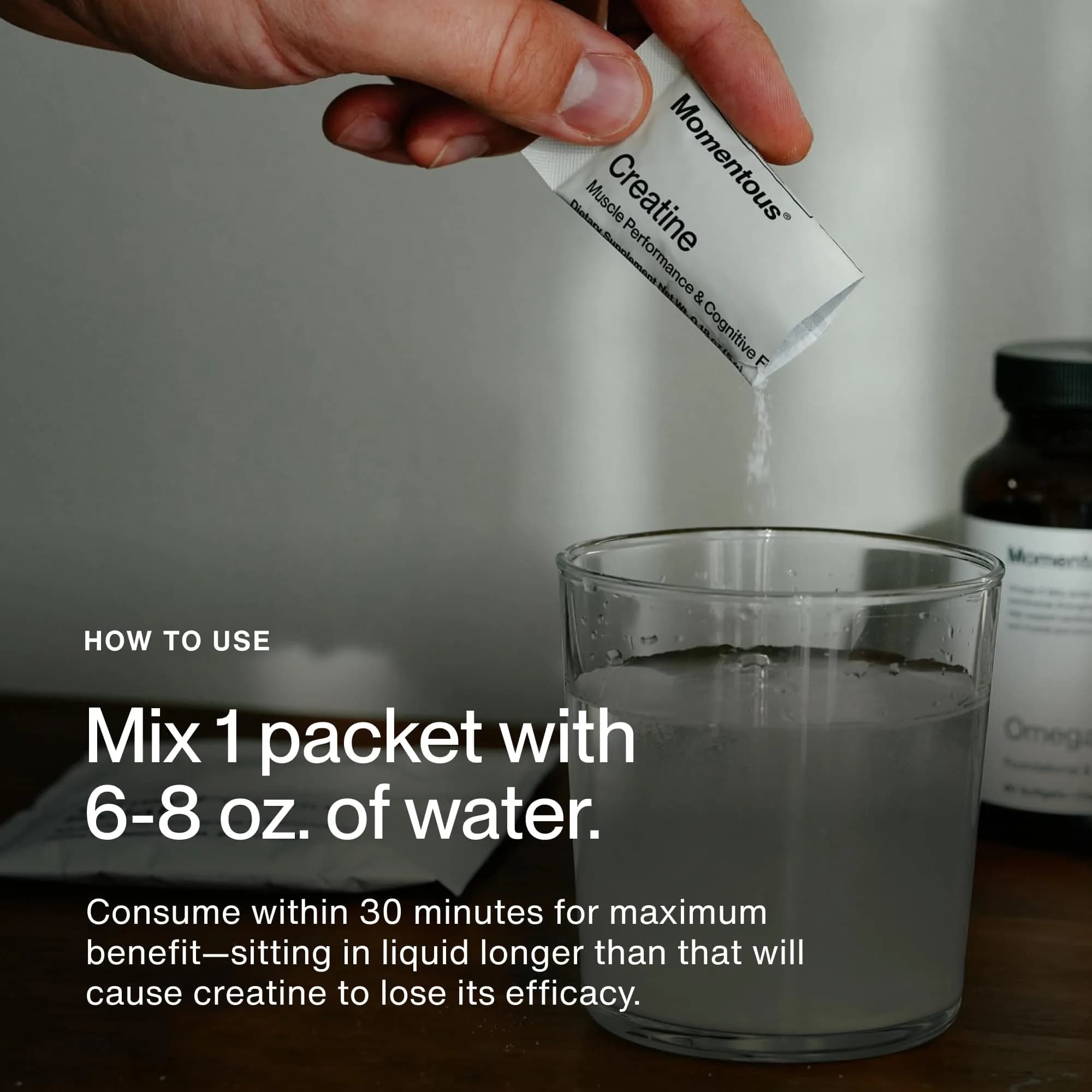 Momentous Creatine Monohydrate Powder 5g per Serving, Unflavored | NSF Certified for Sport - view 5