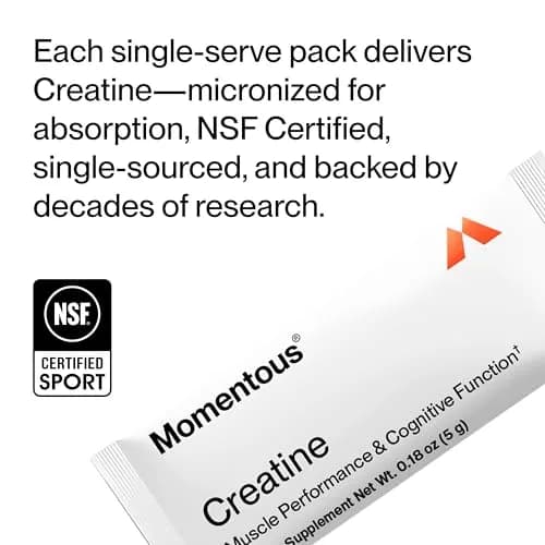 Momentous Creatine Monohydrate Powder 5g per Serving, Unflavored | NSF Certified for Sport thumbnail 6