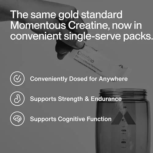 Momentous Creatine Monohydrate Powder 5g per Serving, Unflavored | NSF Certified for Sport thumbnail 2