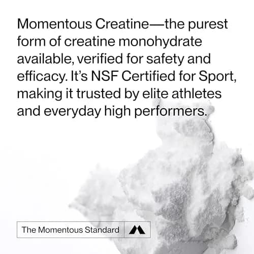 Momentous Creatine Monohydrate Powder 5g per Serving, Unflavored | NSF Certified for Sport thumbnail 3
