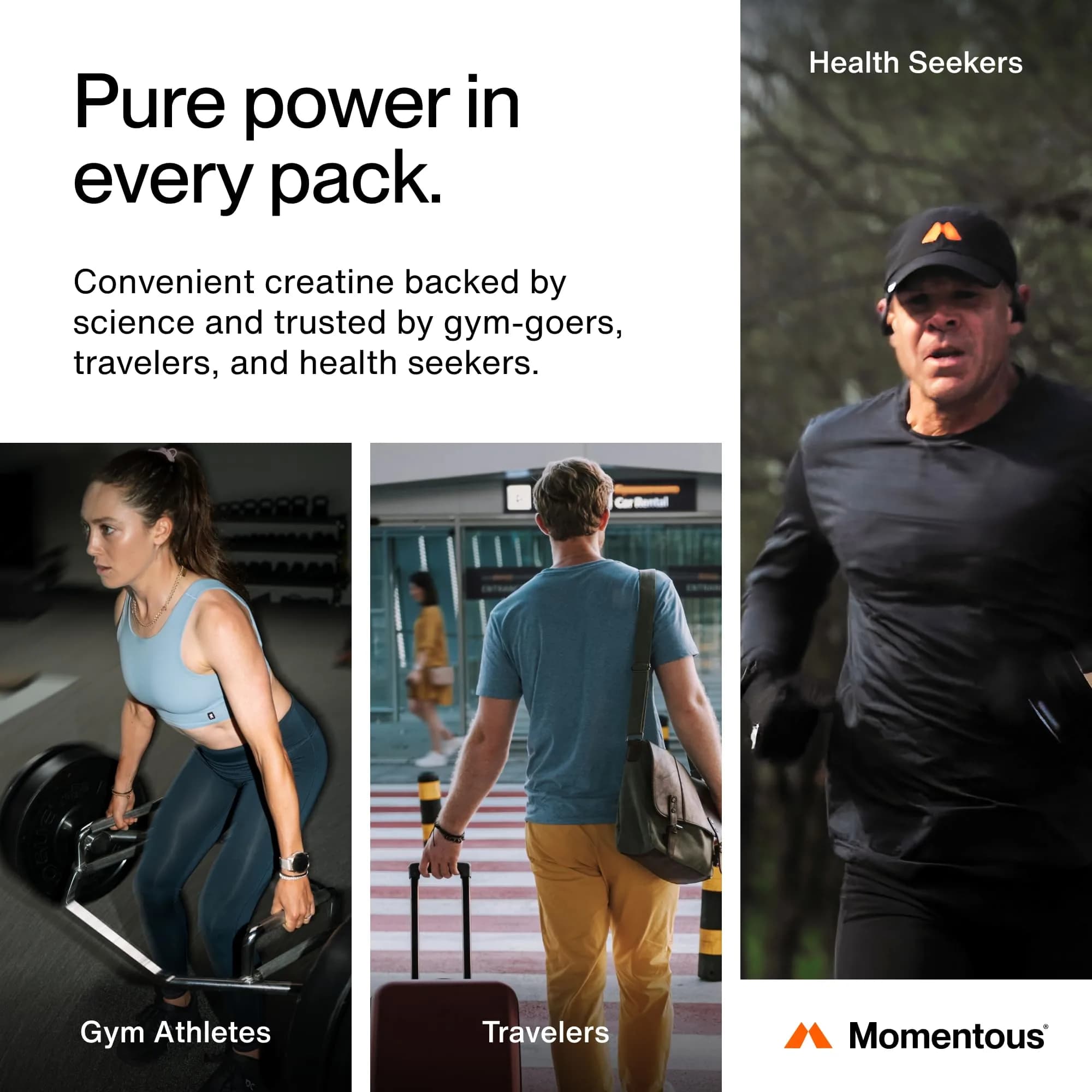 Momentous Creatine Monohydrate Powder 5g per Serving, Unflavored | NSF Certified for Sport - view 4
