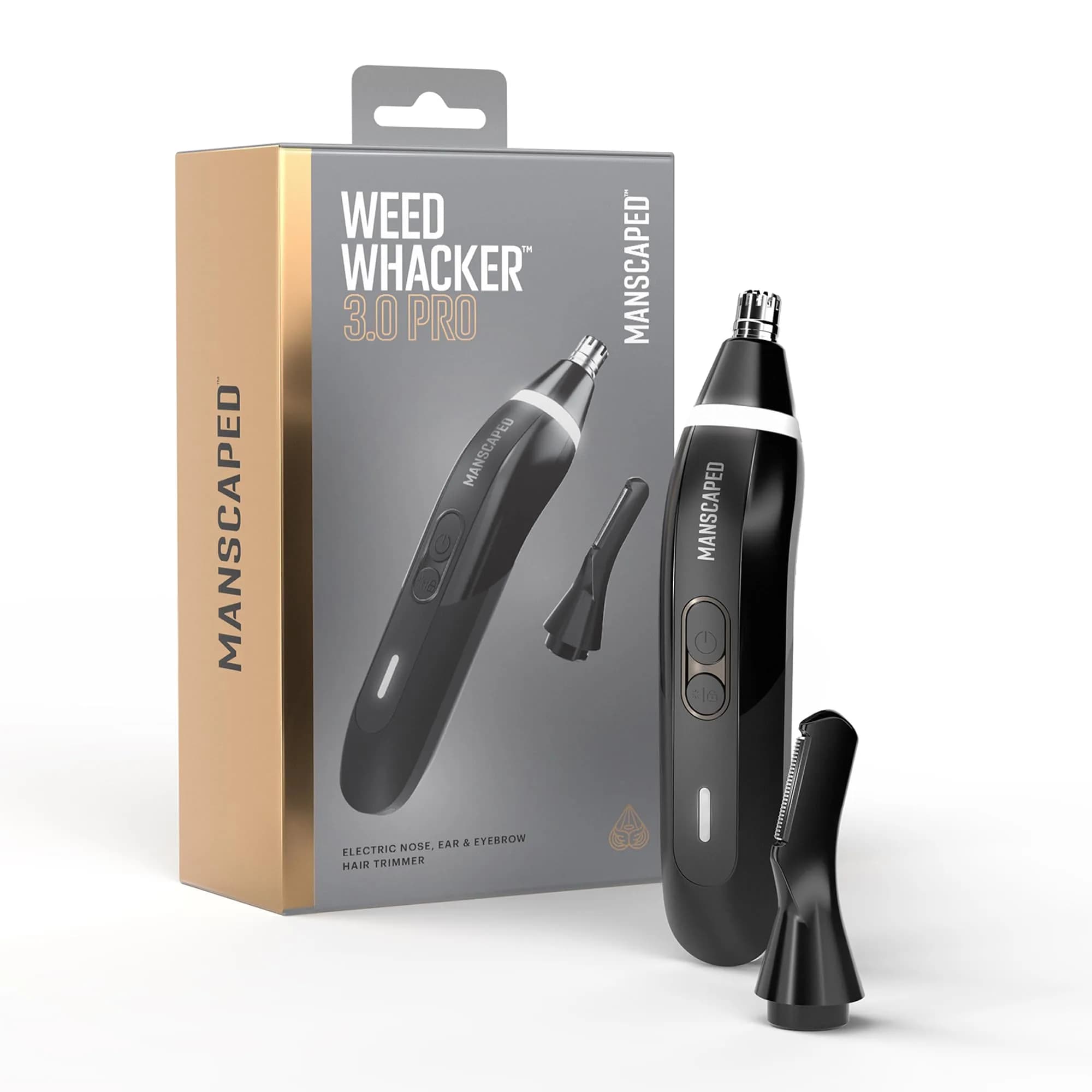 MANSCAPED Weed Whacker 3.0 PRO Electric Nose, Ear & Eyebrow Hair Trimmer | SkinSafe Technology, Waterproof, Rechargeable, 60 Min Runtime — The Weed Whacker 3.0 PRO