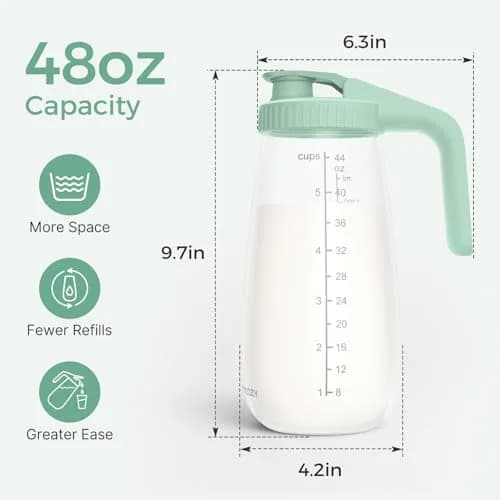 Momcozy Glass Breast Milk Pitcher 1.4 L (48oz) | BPA-Free, Leak-Proof, Wide Mouth for High Supply thumbnail 2