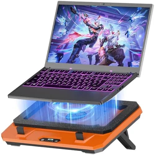 IETS GT300 Upgraded Laptop Cooling Pad with Adjustable Stand, Turbo Boosted Cooler for Rapid Cooling 10-17inch Gaming Laptop, Flexible Sealing Ring, Air Filtration & USB Hub thumbnail 1