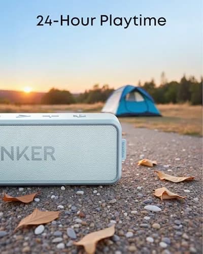 Anker Soundcore 2 Portable Bluetooth Speaker, 12W Stereo Sound, IPX7 Waterproof, 24H Playtime | Baby Blue thumbnail 5