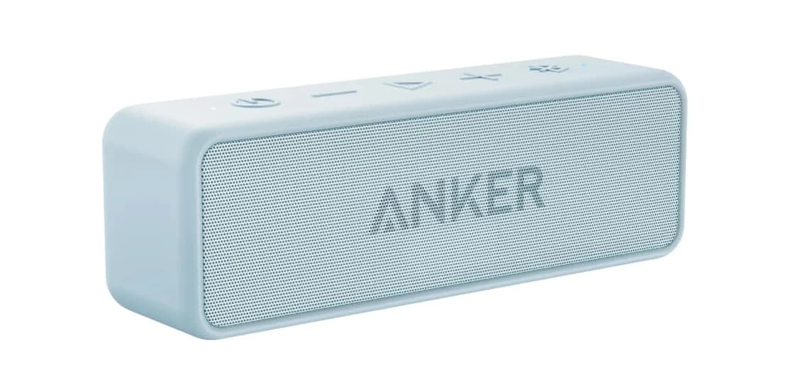 Anker Soundcore 2 Portable Bluetooth Speaker, 12W Stereo Sound, IPX7 Waterproof, 24H Playtime | Baby Blue - main product image