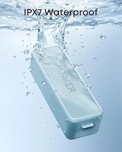 Anker Soundcore 2 Portable Bluetooth Speaker, 12W Stereo Sound, IPX7 Waterproof, 24H Playtime | Baby Blue thumbnail 2