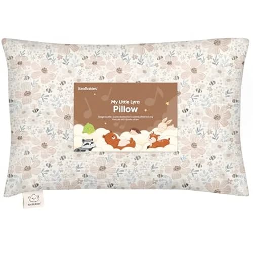 KeaBabies Toddler Pillow with Pillowcase,13x18 Soft Breathable Flora Vale | Support for Small Necks & Heads thumbnail 1
