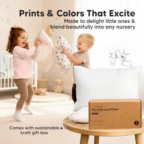 KeaBabies Toddler Pillow with Pillowcase,13x18 Soft Breathable Flora Vale | Support for Small Necks & Heads thumbnail 9