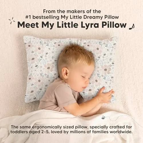 KeaBabies Toddler Pillow with Pillowcase,13x18 Soft Breathable Flora Vale | Support for Small Necks & Heads thumbnail 2