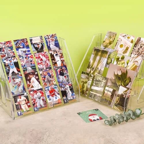 CELSOL Clear Acrylic Card Display Stand 4 Tier 2 Pack | Holds Graded Slabs & Trading Cards thumbnail 6