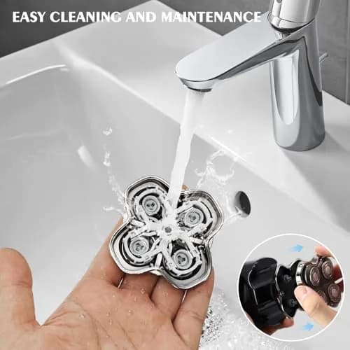 VODOZAVA 3-Pack Pro 4 Shaver Replacement Heads for Skull, Self-Sharpening Blades, Silver thumbnail 5