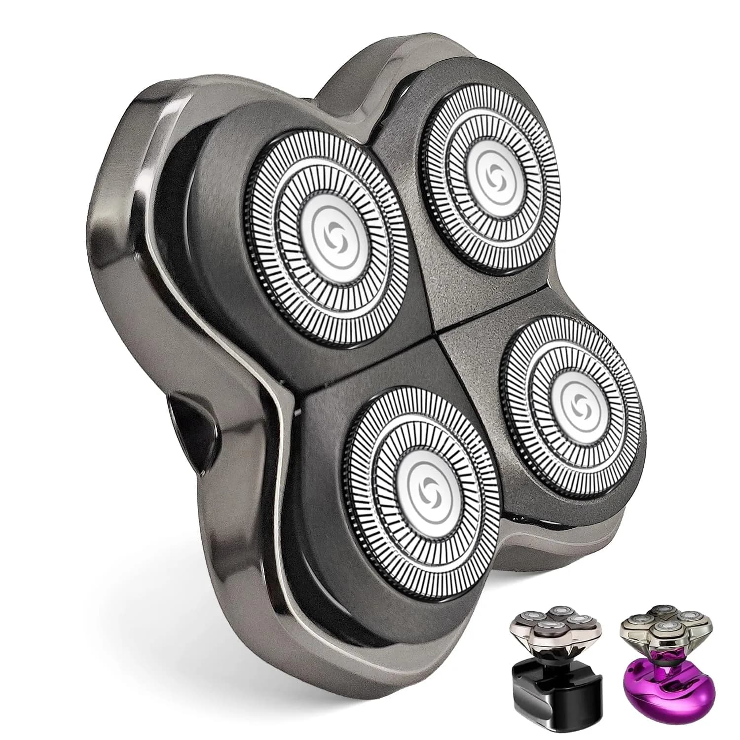 VODOZAVA Pro 4 Shaver Replacement Heads for Skull | Self-Sharpening, Wet & Dry, 4-Head Set — 4 Head Set