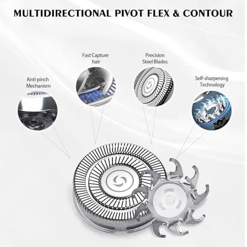 VODOZAVA Pro 4 Head Replacement Blades 12-Pack | Precision Shaver Heads for Skull Pitbull Gold Pro, Platinum Pro, Silver Pro, Diamond Pro, Butterfly Kiss Pro Shavers thumbnail 6