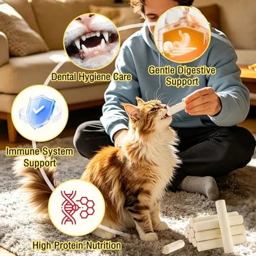 HavenJanny Cat Goat Milk Treats 50g (1.76 oz) | Chicken Stick for Digestion & Teeth Cleaning thumbnail 3