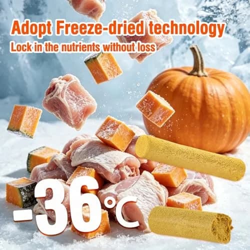 HavenJanny Freeze-Dried Chicken & Pumpkin Cat Treats, 50g (1.76 oz) | Digestive Support & Teeth Cleaning thumbnail 6