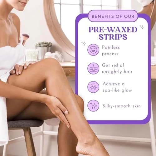MOOM Ready to Use Wax Strips - Body & Legs Strips - 20 Count (Pack of 2) | Gentle, Travel-Friendly Hair Removal thumbnail 4