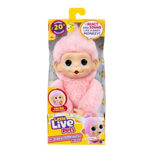 Little Live Pets My Baby Monkey Minis Luna Lemon Interactive Plush Toy | 18.8 cm (7.4") thumbnail 7