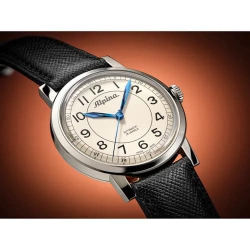 Alpina Heritage Automatic Watch 38mm Beige Dial Black Leather Strap thumbnail 3