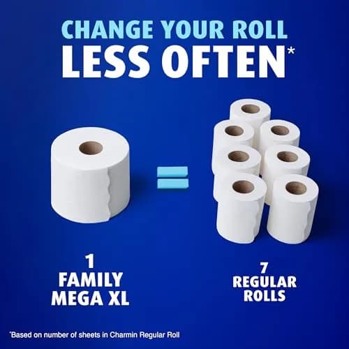 Charmin Ultra Soft Cushiony Touch Toilet Paper, 12 Family Mega XL Rolls (4368 Sheets Total) | 2-Ply White thumbnail 4