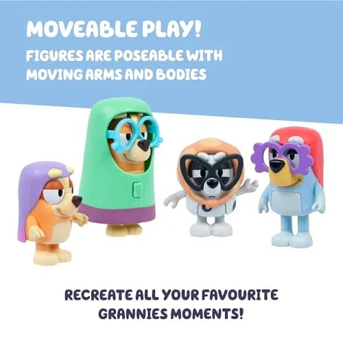 Bluey Figure 4-Pack Here Come The Grannies | Episode-Themed Toys | 6-7.6 cm (2.5-3") thumbnail 4