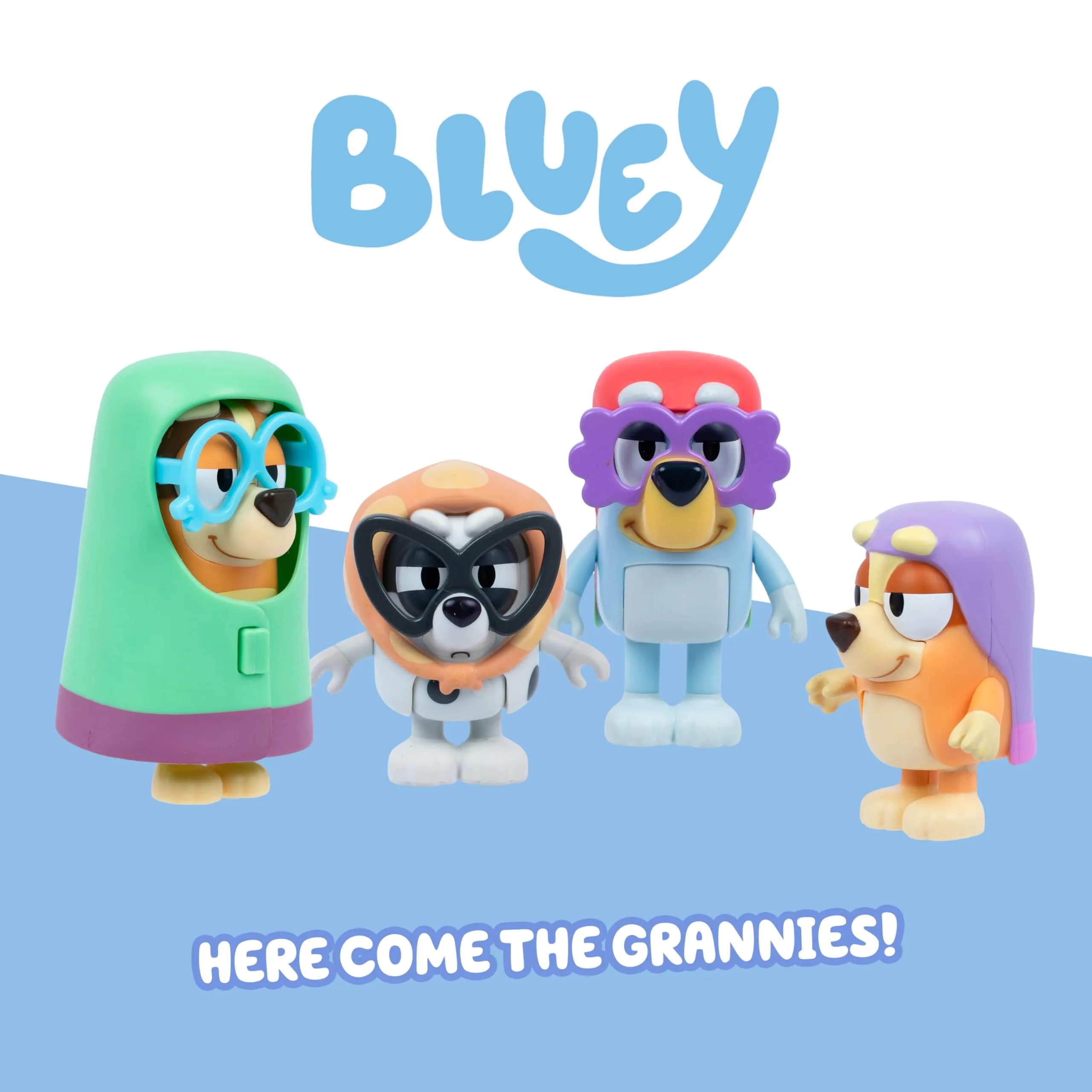 Bluey Figure 4-Pack Here Come The Grannies | Episode-Themed Toys | 6-7.6 cm (2.5-3") - view 2