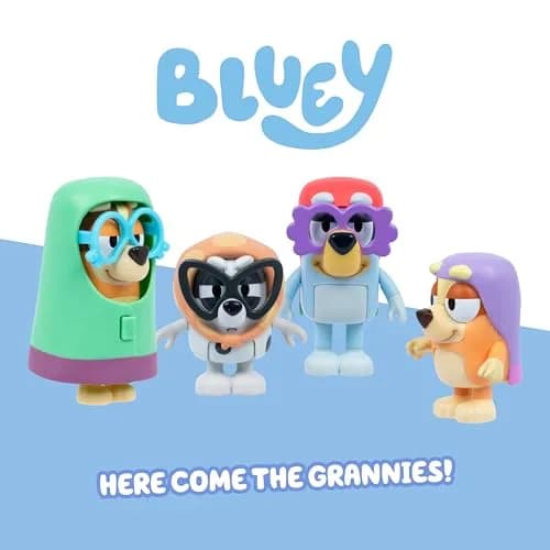 Bluey Figure 4-Pack Here Come The Grannies | Episode-Themed Toys | 6-7.6 cm (2.5-3") thumbnail 2