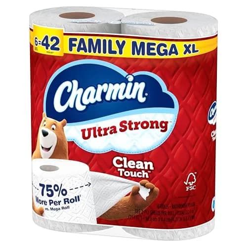 Charmin Ultra Strong Clean Touch Toilet Paper, 6 Family Mega XL Rolls (2310 Sheets Total) | 4X Stronger When Wet thumbnail 9