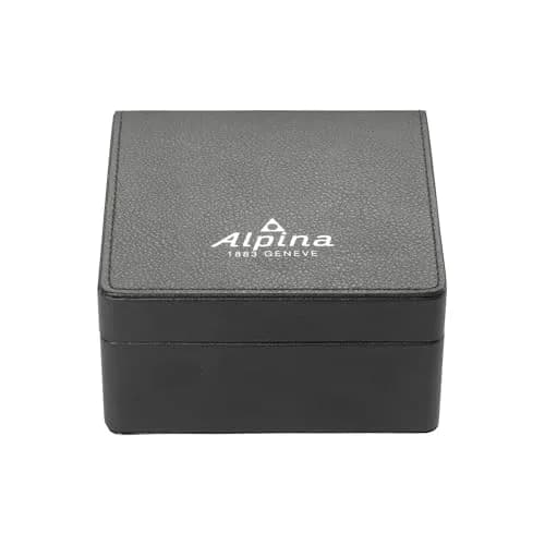Alpina Men's Automatic Heritage Handwinding Watch, Beige Leather Strap, Black Dial, Date | Classic Adventurer's Timepiece thumbnail 3