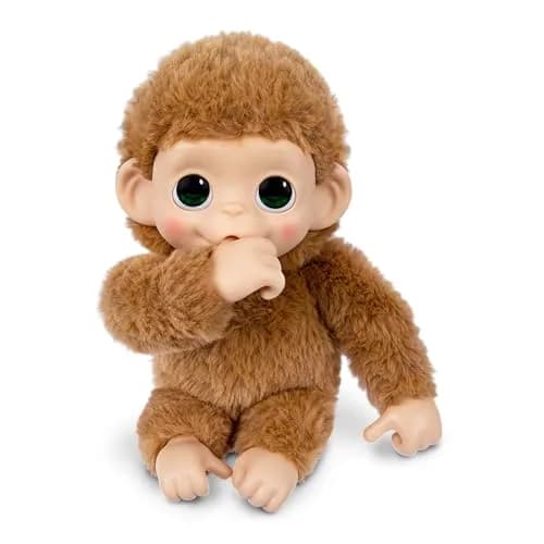 Little Live Pets Baby Monkey Minis Pepi Peach Interactive Toy 18 cm (7.4 in) | ASTM-Tested Educational Toy thumbnail 6